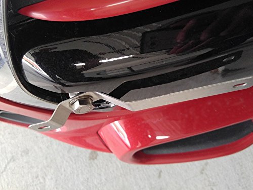 GMG Motorsports NO Holes License Plate Bracket for The Mini Cooper F55 / F56 / F57 (Will not fit The F54 Clubman, F60 Countryman or Older R Models) No Drill Tow Hook License Plate Mount