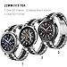 Supoix Compatible for Samsung Galaxy Watch (46mm )Bands, 22mm Soild Metal Stainless Steel Smart Watch Replacement Strap XL/Large for Galaxy Gear S3 Frontier/Gear S3 Classic-Black+Silver