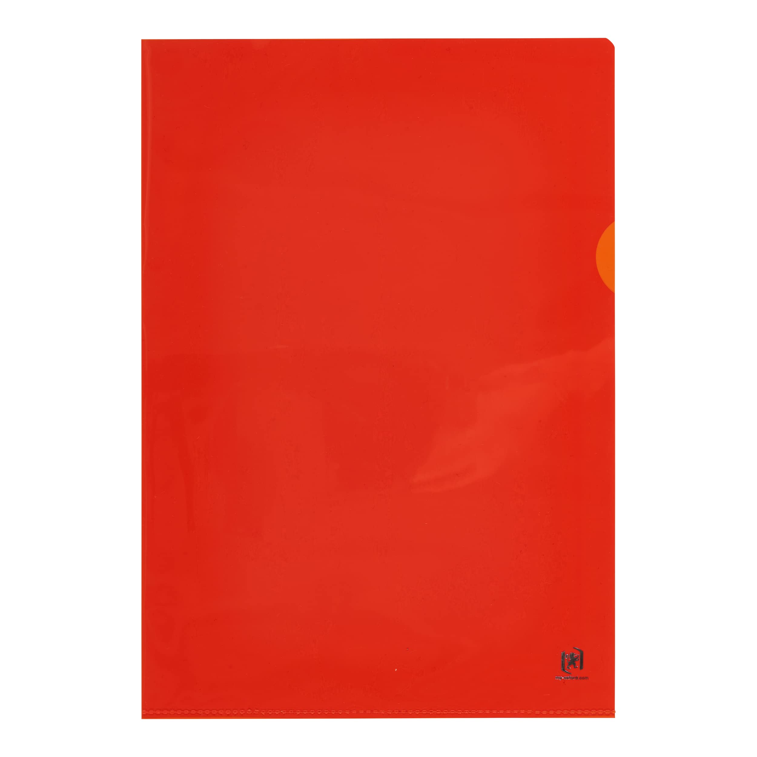 Elba 76442OG Flush Folder See-Through for DIN A4 PVC Strengthened Film 150 Micron Pack of 25 Orange