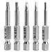 5 Pieces/set Magnetic Triangle Head Screwdriver Bits S2 Steel 1/4 Hex Shank Set