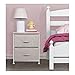 mDesign Short Vertical Dresser Storage Tower - Sturdy Steel Frame, Wood Top, Easy Pull Fabric Bins - Organizer Unit for Child/Kids Bedroom or Nursery - Textured Print - 2 Drawers - Linen/Natural