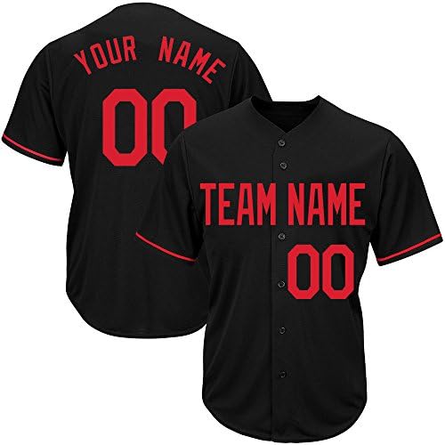 Custom Black Mesh Baseball Jersey with Embroidered Player Team Name and Your Numbers