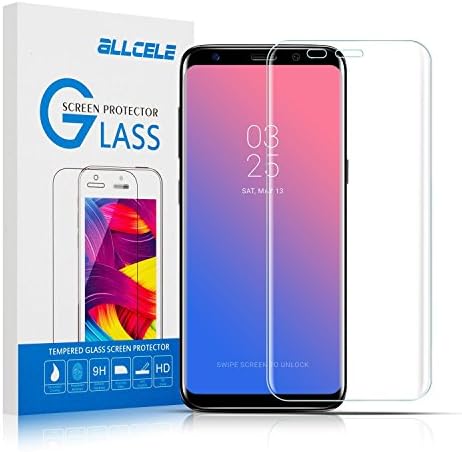 Galaxy S8 Plus Screen Protector S8 Plus Tempered Glass ALLCELE 3D Curved HD Clear Screen Protector Anti-Scratch Anti-Fingerprint[Case-Friendly] for Samsung Galaxy S8 Plus