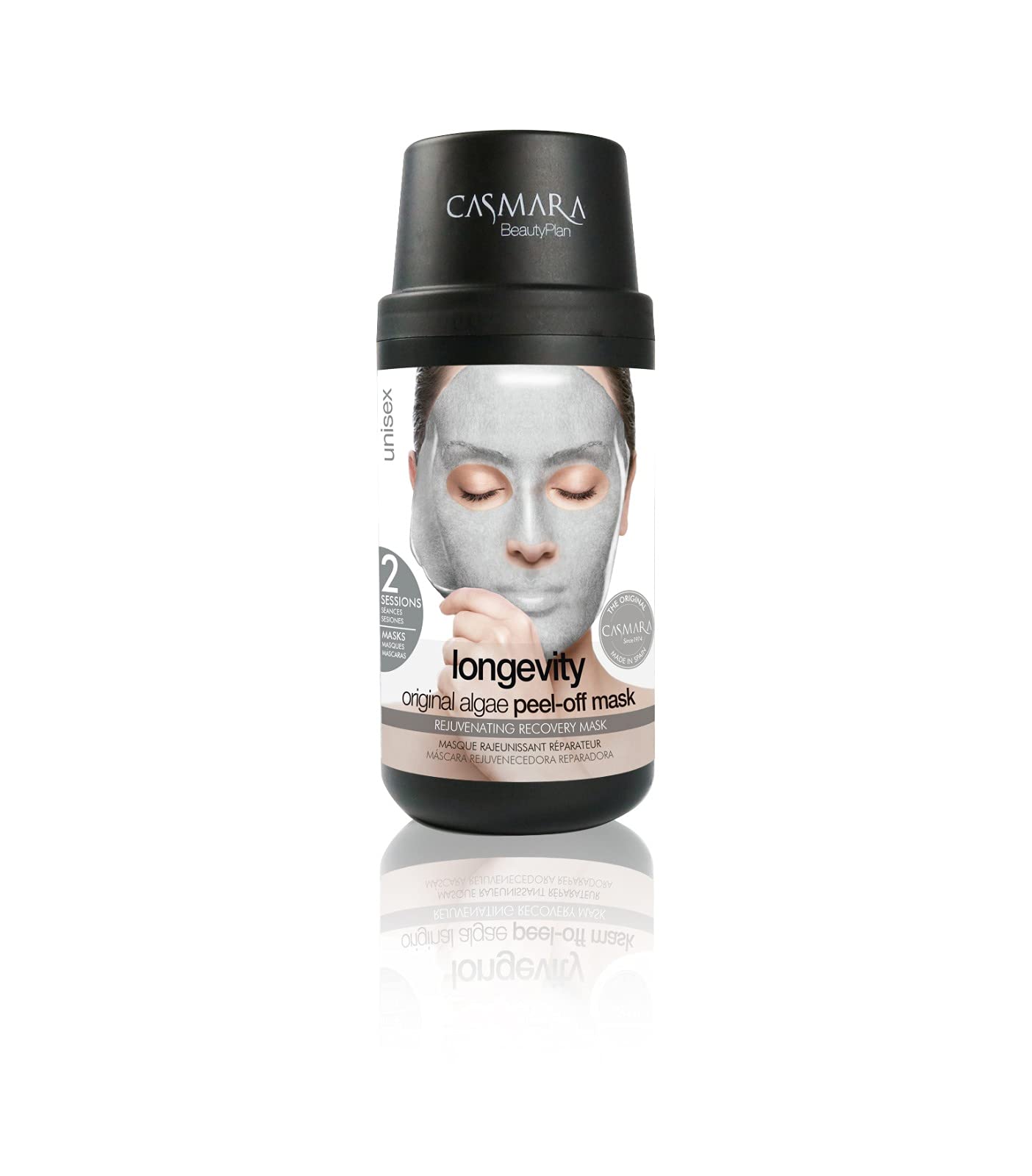 Skin Care Casmara Anti Aging Facial Mask - Longevity Mask Kit for Younger Face - 2 Mask + 1 Ampoule 4 Ml