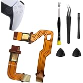 MYPUQIAO 1 Set Microphone Flex Cable Replacement for PS5 V1 1.0 BDM-010 Left and Right Handle Inner Mic Ribbon, Playstation 5 Speaker L R Connector Cable Dualsense Controller with Repair Tool Set(V1)