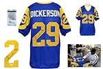 Eric Dickerson Signed Custom Jersey - JSA Witnessed - Autographed w/ Photo - Royal