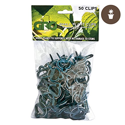 Gro1 50 Pack Small Plant Clips Reusable Spring - Loaded Clips