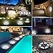 AUSHEN 4 Pack Solar Ground Lights, 12 LED Bulbs Solar Powered Disk Lights Solar Garden Lights Outdoor Waterproof Bright in-Ground Lights for Patio Lawn Pathway Yard Walkway Driveway Deck Pool (White)