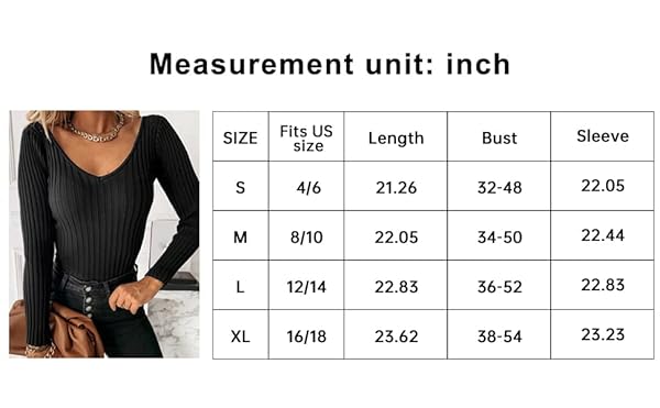 HATANT WOMEN’S RIB SWEATERS V-NECK V BACKLESS TUNIC PULLOVER SWEATER CLASSIC ELASTIC SOLID COLOR CASUAL LONG SLEEVE SWEATER FOR WOMEN V-NECK PULLOVER KNIT JUMPER TOPS WINTER CLOTHES HS-M