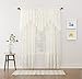 No. 918 Alison Floral Lace Sheer Rod Pocket Curtain Panel, 58