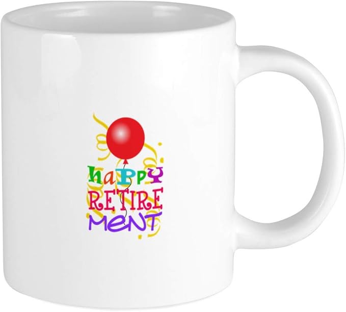 CafePress Happy Retirement Mugs 20 oz Ceramic Coffee Mega