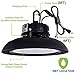 hykolity 200W LED High Bay Light, [400W/750W MH/HPS Equiv.] 28000lm 1-10V Dim 5000K LED UFO High Bay Light Fixture, Commercial Warehouse/Workshop Area Light