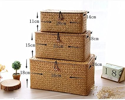 bagehua Große Korb Storage Rattan Stroh Korb von Storage in Feld