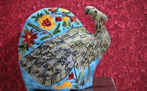 Peacock Quilted Tea Cozy/Embroidered French press cosy/Teapot/cafetière/coffee plunger/kettle/percolator/server/pot/carafe/bird cozy//Christmas gift