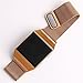 hooroor Bling Bands Compatible with Fitbit Ionic Smart Watch for Women Men, Fully Magnetic Closure Clasp Milanese Mesh Loop Stainless Steel Metal Replacement Bracelet Wristbands (Burnt Orange, Small)