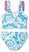 Disney Girls' Frozen Two Piece Swimsuit, Blue/Pink, 5