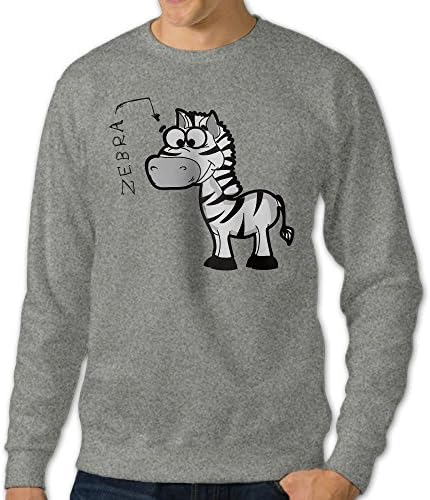 The Zebra Men's Crew Neck Sweater Sweatshirt Pullover Hoodie Long Sleeve