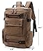 Canvas Backpack, Aidonger Vintage Canvas School Backpack Hiking Travel Rucksack Fits 15'' Laptop (Coffee)