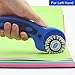 Rotary Cutter 45mm, P.LOTOR Comfort Handle Quilting Tools with 5 Replacement Pinking Rotary Blades