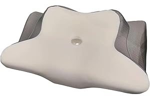 Cervical Neck Pillow, Memory Foam Pillows,Neck Support Pillow, Ergonomic Pillow with Breathable Ice Silk Cover White