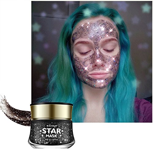 Sunsent Face Peel Off Mask, Star Mask Bling Glitter Deep Cleaning Pore Moisturizing Peel Off Mask Facial Face Masks Skin Care - Thumbnail 4