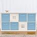 Sorbus Storage Cubes - 11 Inch Foldable Fabric Baskets for Organizing Pantry, Closet, Shelf, Toy Box, Cubby - 6 Collapsible Cloth Cube Storage Bins for Home, Nursery, Playroom, Bedroom (Pastel Blue)