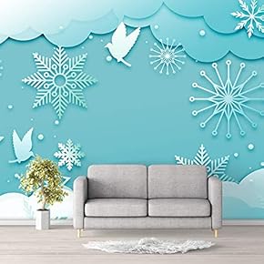 Wall Murals for Bedroom Snowflakes Large Removable Wallpaper Peel and Stick Wall Stickers - 66x96 inches