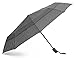 EEZ-Y Travel Umbrellas for Rain - Wind Resistant w/Open Close Button - Salt'n'Pepper Polka Dots