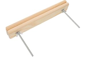 SEWCHICS Wood Book Binding Press Clamp 9.7x3.8in Pine with 2 Stainless Steel Screws for Bookbinding Supplies