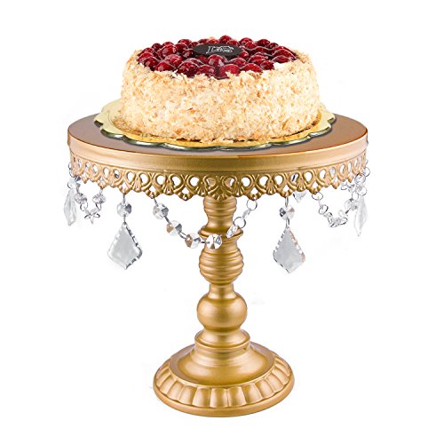 Cake Stand With Crystals. Amalfi Décor Sophia Collection Metal Cake Dessert Stand with Crystal