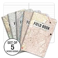 Field Notebook - Antique Map Patterns - Lined Memo Book (3.5"x5.5")