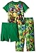 Teenage Mutant Ninja Turtles Big Boys City Smarts and Graffiti Art 3-Piece Pajama Set Green 6