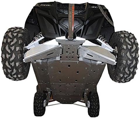 Polaris RZR-4 900 Aluminum 11 Piece Full frame skid plate set front & rear A-Arm/CV Boot Guards Rock Sliders with footwell protection by Ricochet For 2012, 2013, 2014, Models
