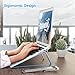 Adjustable Laptop Stand, Portable Aluminum Notebook Holder Riser Foldable Desktop MacBook Stand Compatible with Notebook, HP, Dell, IBM, iPad Tabletthumb 2