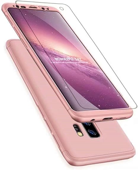 Funda Samsung Galaxy J7 MAX Ttimao PC Hard Case [Película de Cristal Templada] Anti-Shock Ultrafino 360 ° Caja Protección Tres en Uno Cubierta Protectora (Oro Rosa): Amazon.es: Electrónica