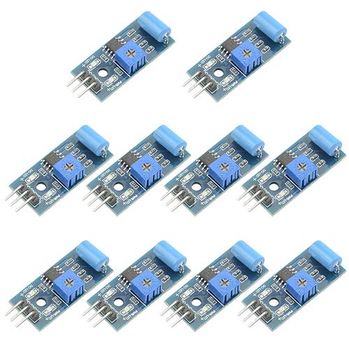 XLX 10PCS Vibration Sensor Module Normally Closed SW-420 Vibration Switch Alarm Sensor Module Highly Sensitive High Efficient for Arduino - Thumbnail 5