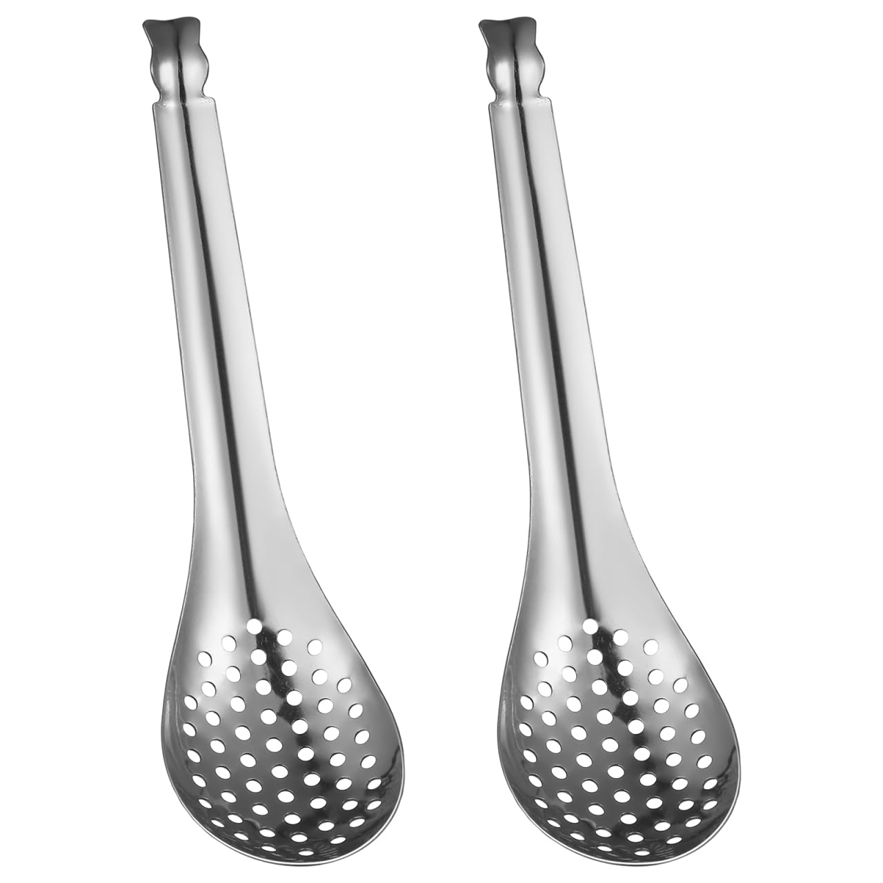 UPKOCH Stainless Steel Slotted Spoon 6.7 Inch Small Skimmer Spoon for Caviar Eggs Poached Eggs and Pasta Cooking Tool