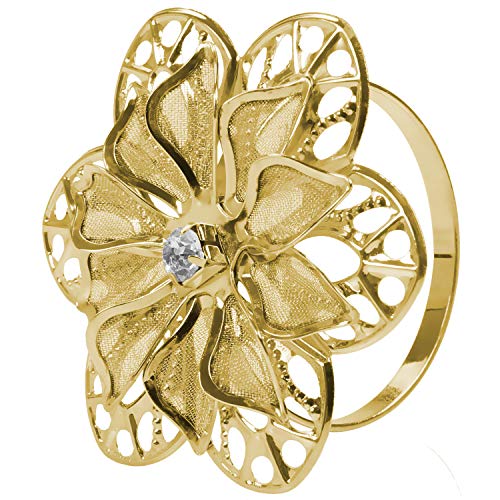 12 Pack Hollow Out Flower Napkin Rings, Gold Serviette Buckle Holder for Easter, Family Gathering, Dinner Party, Wedding Decor (Hollow Out Flower)