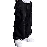Ltvoo Boys Kids Loose Lounge Cargo Pants with Pockets Youth Casual Baggy Cargo Pants 13-16 Years