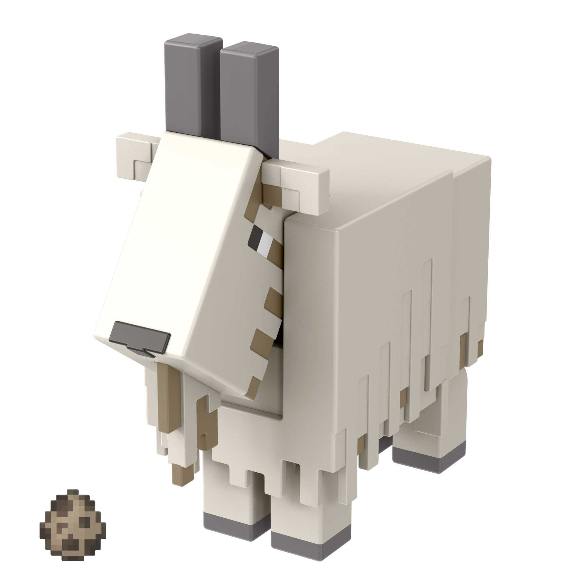 Minecraft Goat Action Figure, 3.25-in, with 1 Build-a-Portal Piece & 1 Accessory, Building Toy Inspired by Video Game, Collectible Gift for Fans & Kids Ages 6+, HDV15