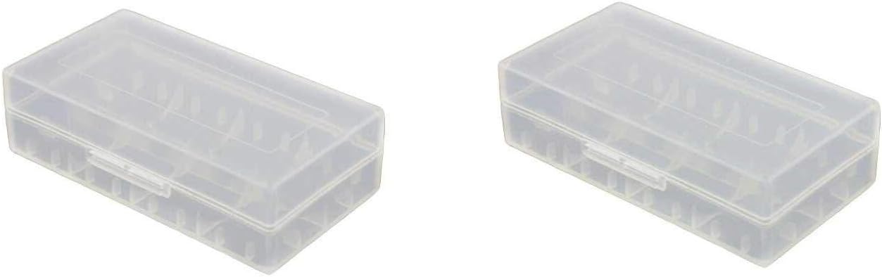 Battery Carrier Box Case - 2 Slots - for Various Batteries (Best Suited for Size 21700) (Bundle of 2 Carriers) 2 Bay