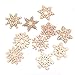 TINKSKY Christmas Tree Ornaments Wooden Hanging Snowflake Xmas Decorations, Pack of 10
