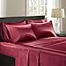 Madison Park Essentials Satin Sheet Set Luxury and Silky with Natural Sheen, Elastic 14