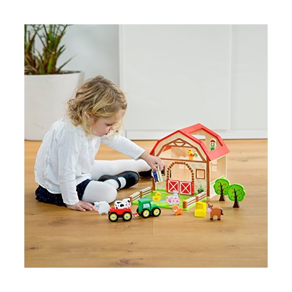 New Classic Toys - 10850 - Bauernhof Spielset - Holz – Bild 4