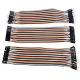 Kalevel&reg; 120pcs Multicolored 40pin Male to Female, 40pin Male to Male, 40pin Female to Female Breadboard Jumper Wires Ribbon Cables Kit
