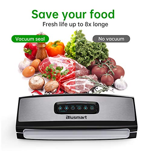 Vacuum Sealer Blusmart Food Sealer Machine with cutter for Food Savers