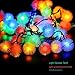 [8Modes 50LEDs]WishWorld Chuzzle Ball Solar String Lights,23ft Fairy String Lights,Waterproof Christmas Lights Decorative Lighting for Halloween,Christmas,Party and Holiday Decorations(Multi-Color)