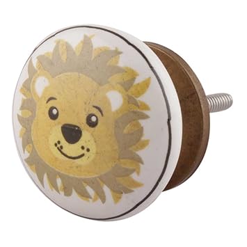 Indian Shelf Handmade Ceramic Panda Cupboard Knobs Flat Wardrobe