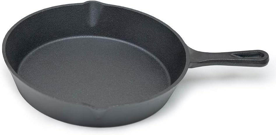 COUNER Pre-Seasoned Cast Iron Skillet, Small Cast Iron Cookware for Stovetop, Oven, or Camp Cooking-9.5inch