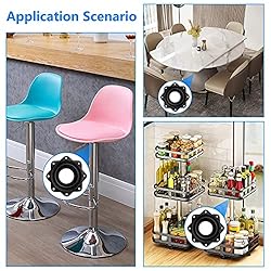 4 Pcs 3 Inch Square Rotating Bearing Plate, 150lbs